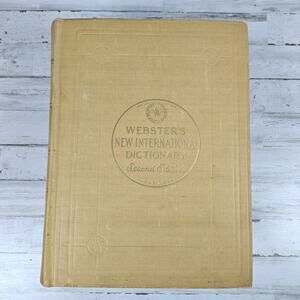 WEBSTER'S New International Dictionary (Second  Edition) Unabridged 1958
